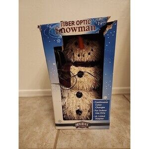 90s Fiber Optic Snowman Color Changing Holiday Seasons Christmas Decor 16"